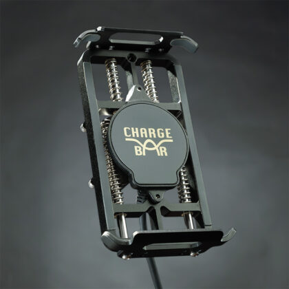SpringLock phone holder with wireless charging coil – mini DIN plug connection